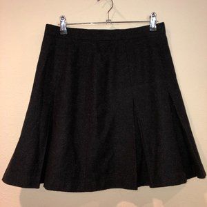 Willi Smith Collection Charcoal Flare Wool Skirt